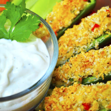 Skinny Buffalo Chicken Jalapeno Poppers