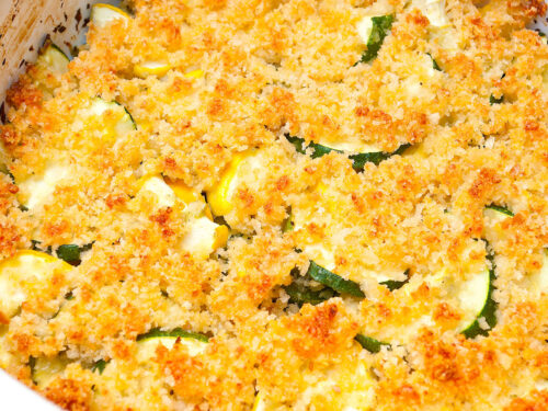 Cheesy Zucchini And Squash Casserole