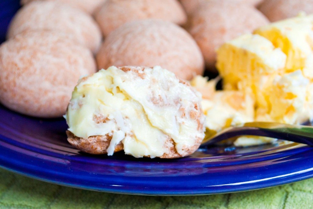 Taro Roll slathered with Coconut Lychee Butter