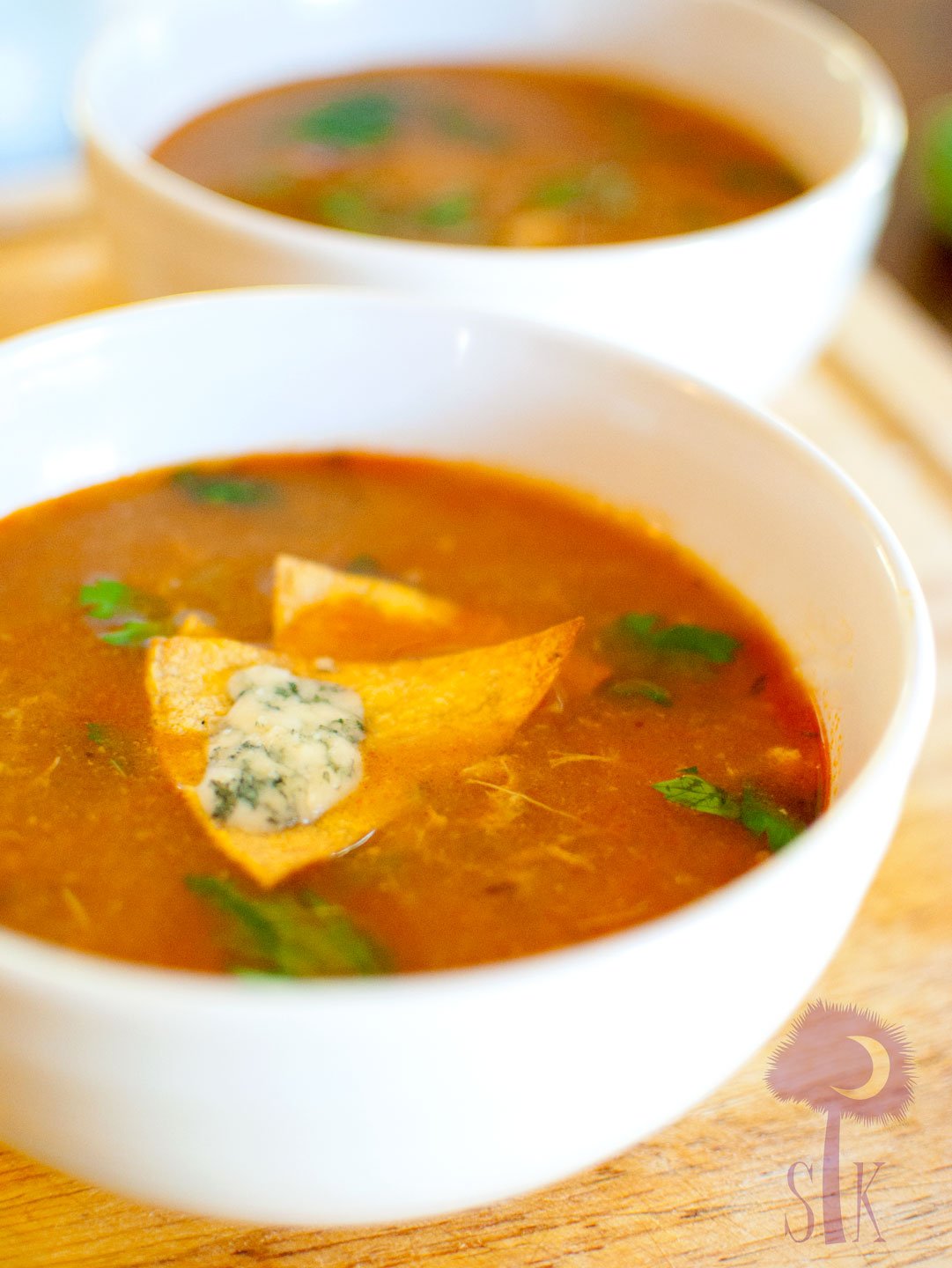 Hot and Spicy Buffalo Chicken Tortilla Soup