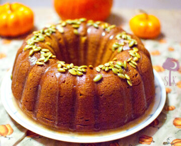 Pumpkin Pound Cake with an Apple Cider Drizzle