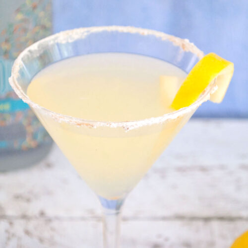 Lemon Square Martini Lemonade Vodka Drinks with Limoncello