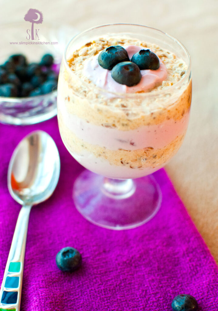 Blueberry and Lemon Overnight Oats Parfait