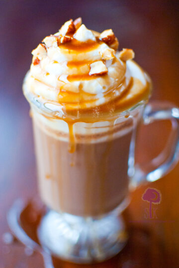 Boozy Hazelnut Turtle Hot Chocolate