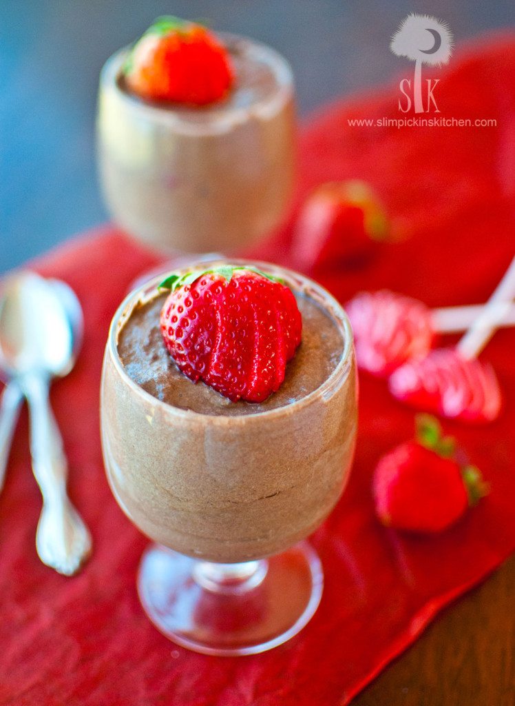 Low Fat, Easy Raspberry Chocolate Greek Yogurt Mousse For Two