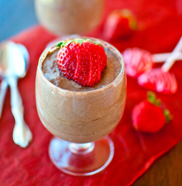 Low Fat, Super Light and Fluffy Chocolate Raspberry Mousse for Two