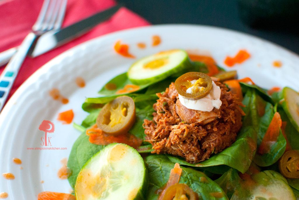 Spicy-Crock-Pot-Chicken-Mole-Taco-Salad-2