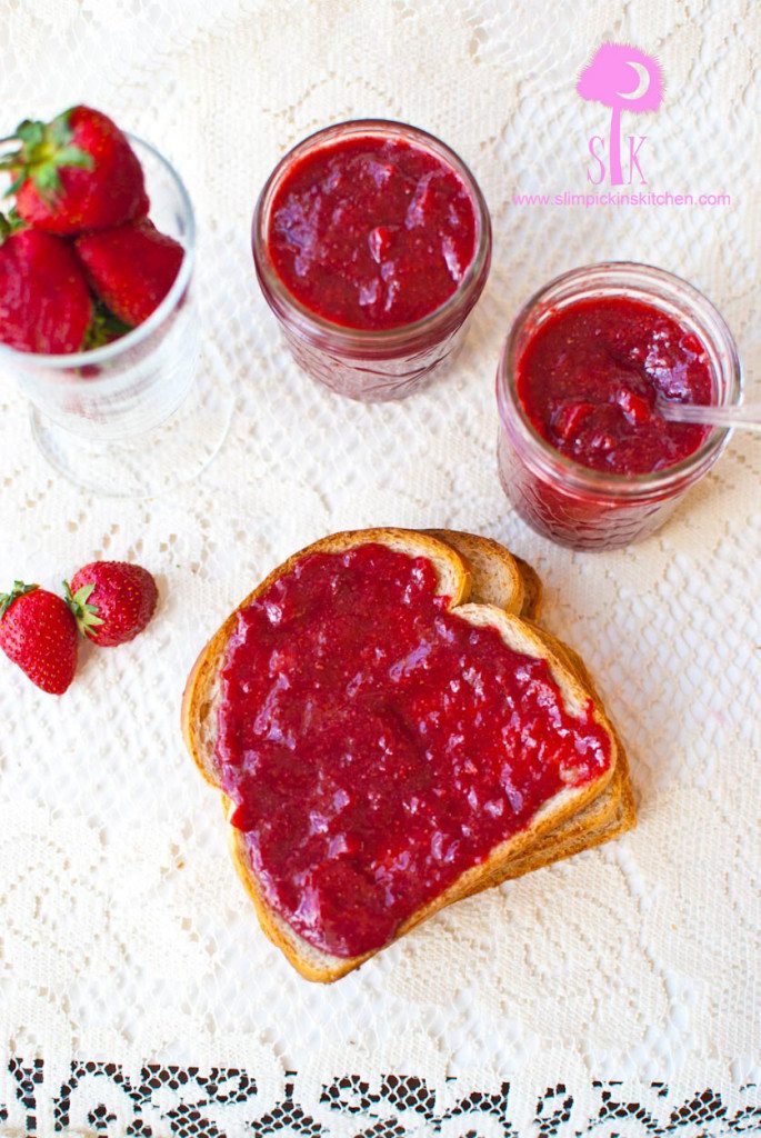 Crock Pot Strawberry Rhubarb Chia Seed Jam