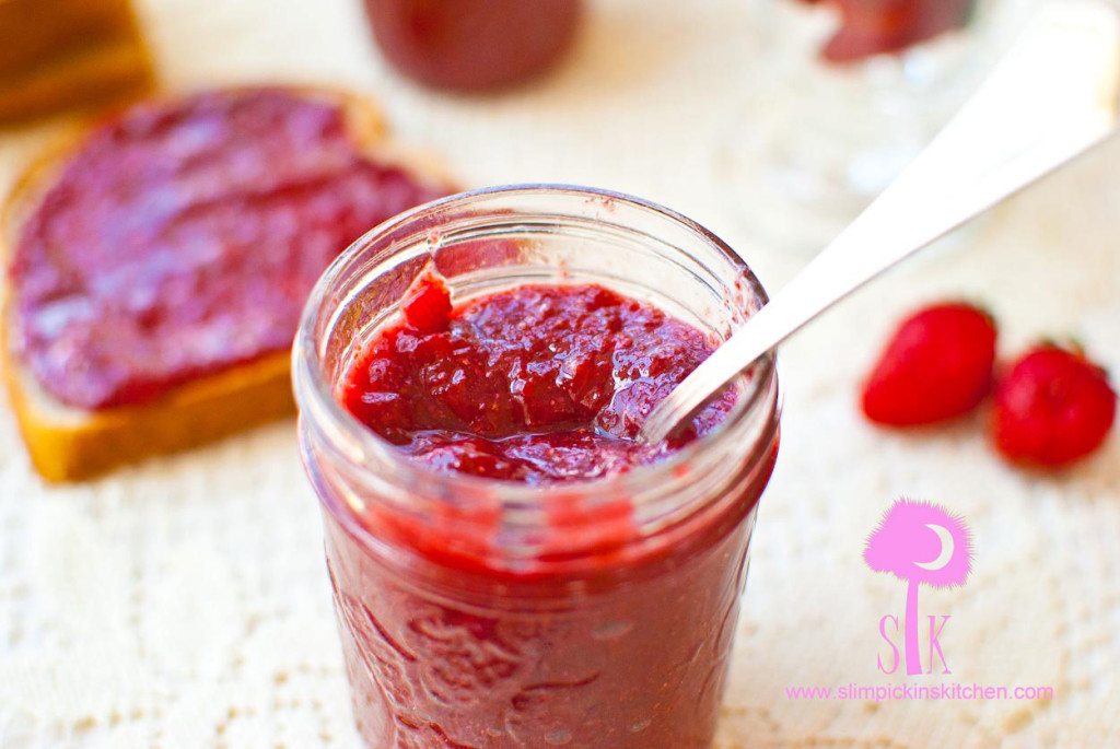 Crock Pot Strawberry Rhubarb Chia Seed Jam