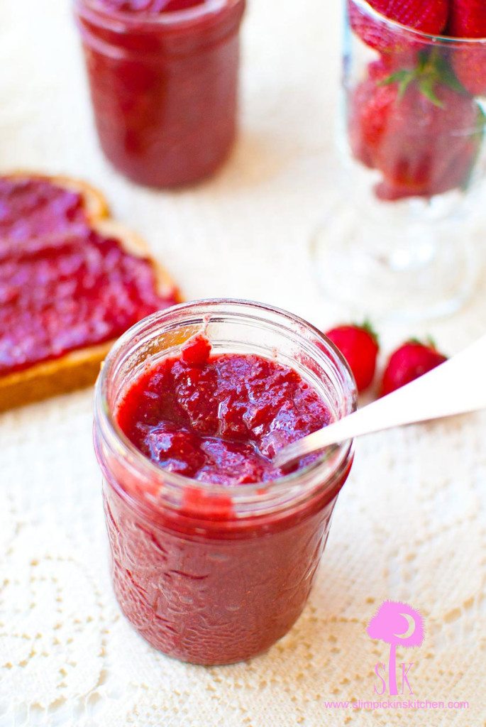 Crock Pot Strawberry Rhubarb Chia Seed Jam