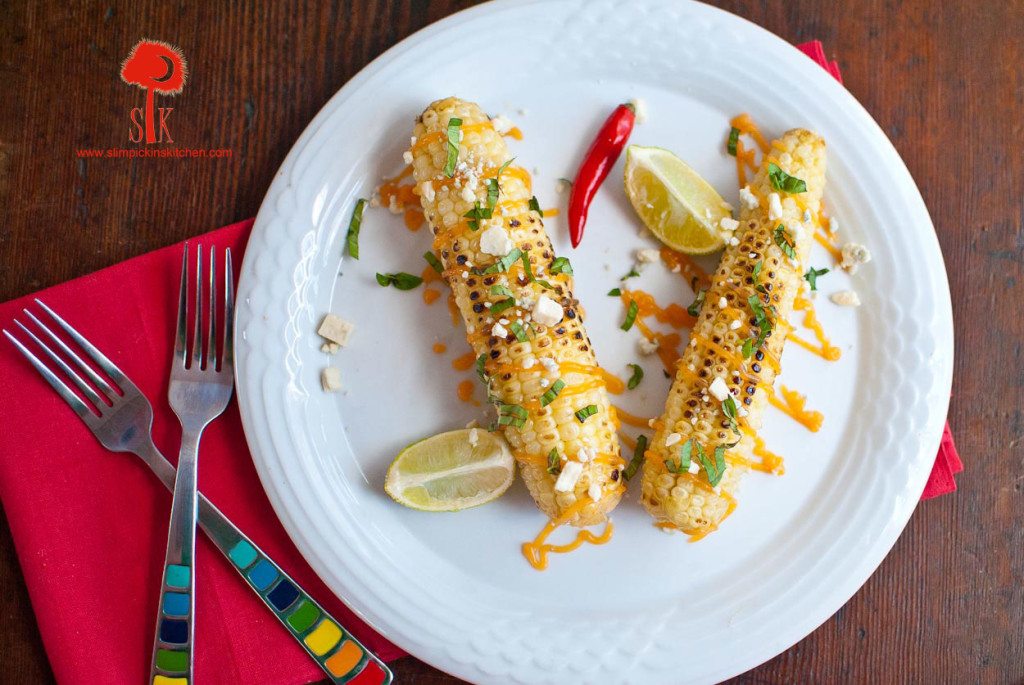 Mexican Street Corn with Honey Buffalo Butter and Gorgonzola Cheese