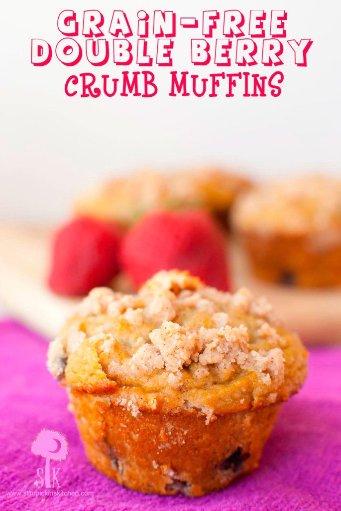 Grain Free Double Berry Crumb Muffins | Almond Flour Muffins