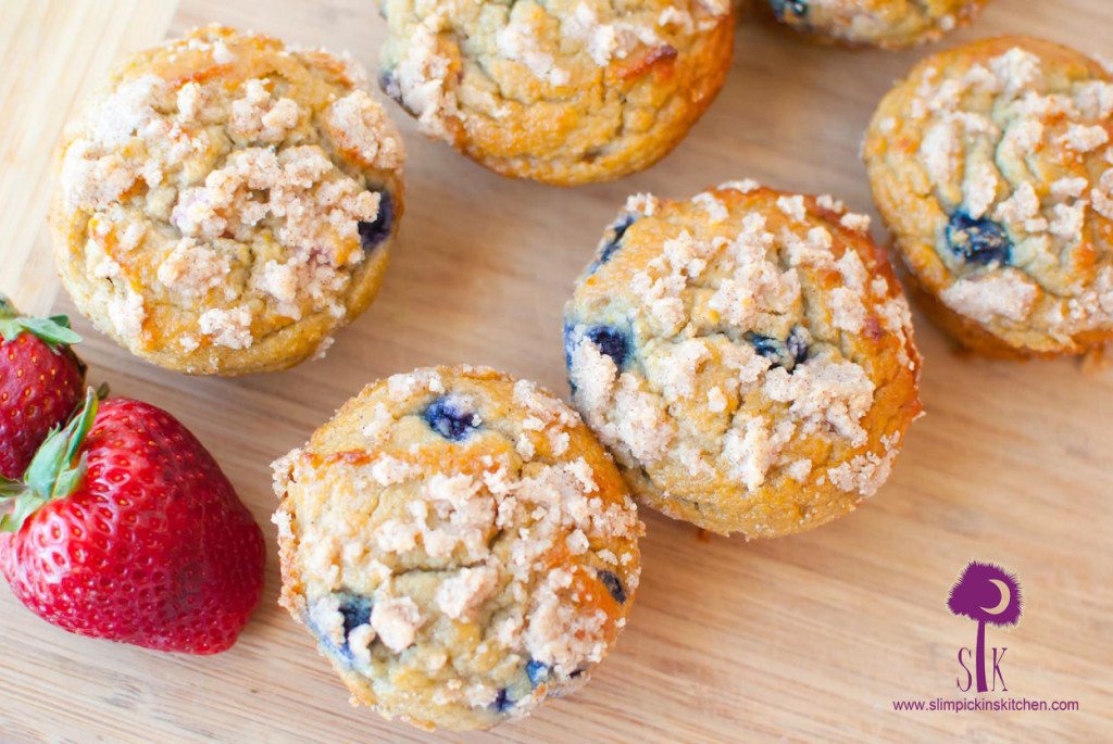 Grain Free Double Berry Crumb Muffins | Almond Flour Muffins