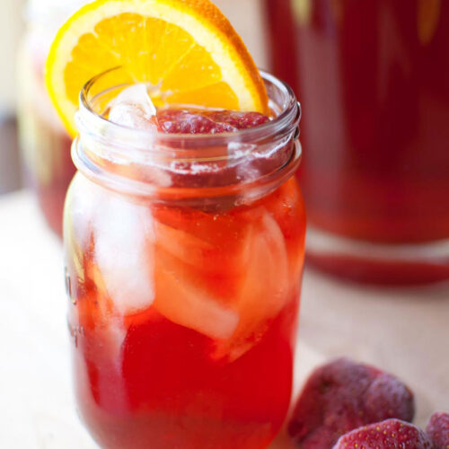 Southern Style Strawberry Sweet Tea for Memorial Day