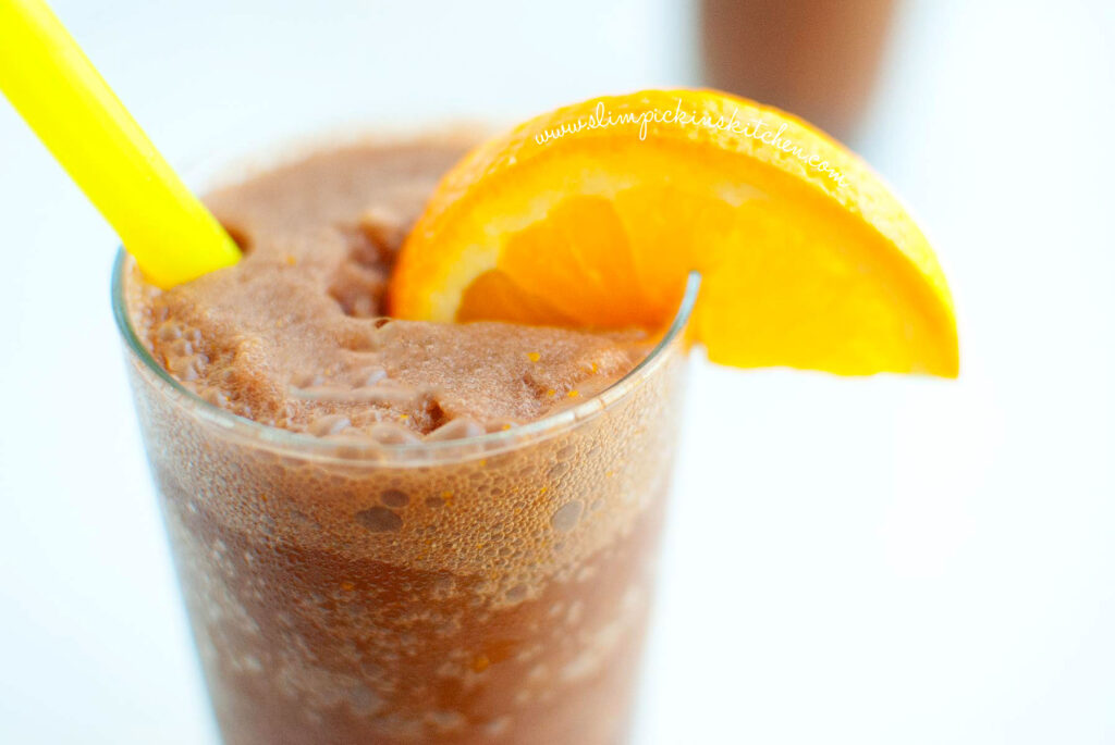 Frozen Chocolate Orange Bubble Tea