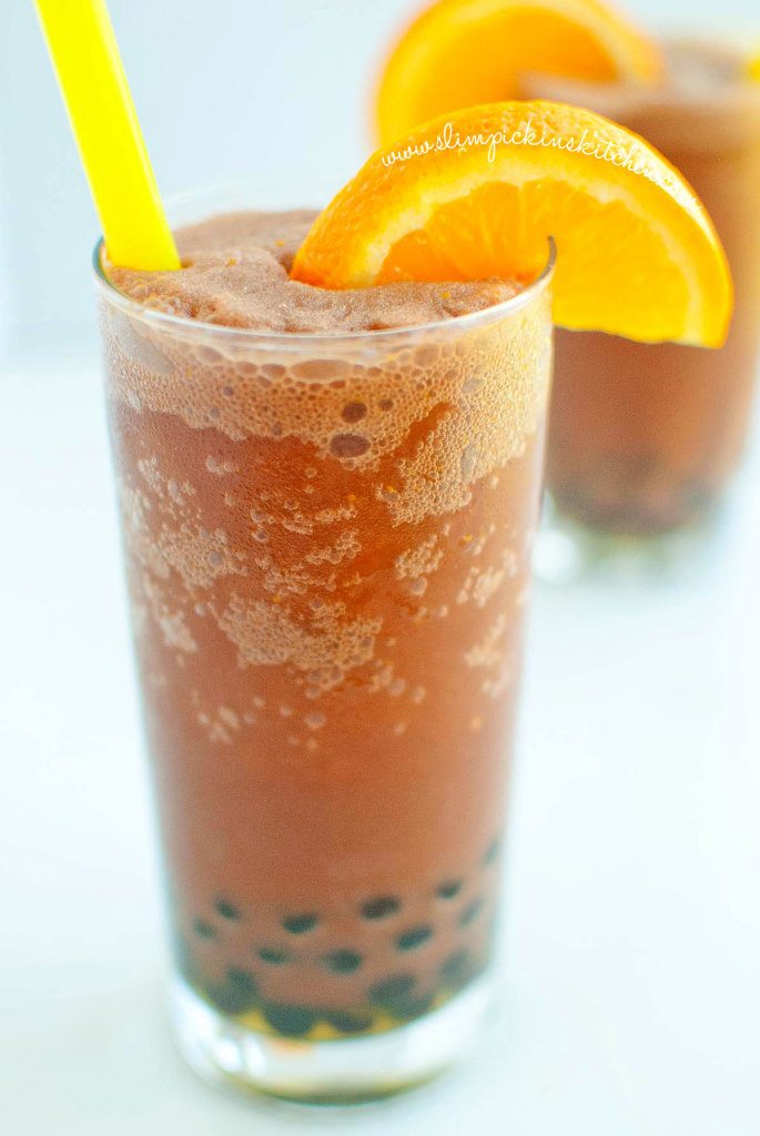 Frozen Chocolate Orange Bubble Tea