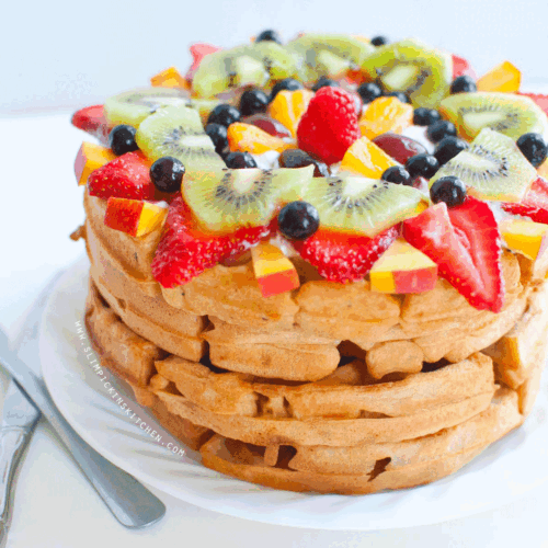 Fruit Pizza Waffles
