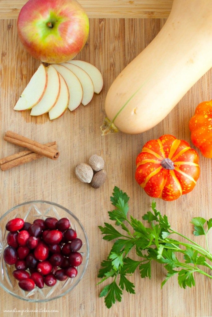 Autumn Harvest Soup with Candied Cranberries * Slim PIckin's Kitchen