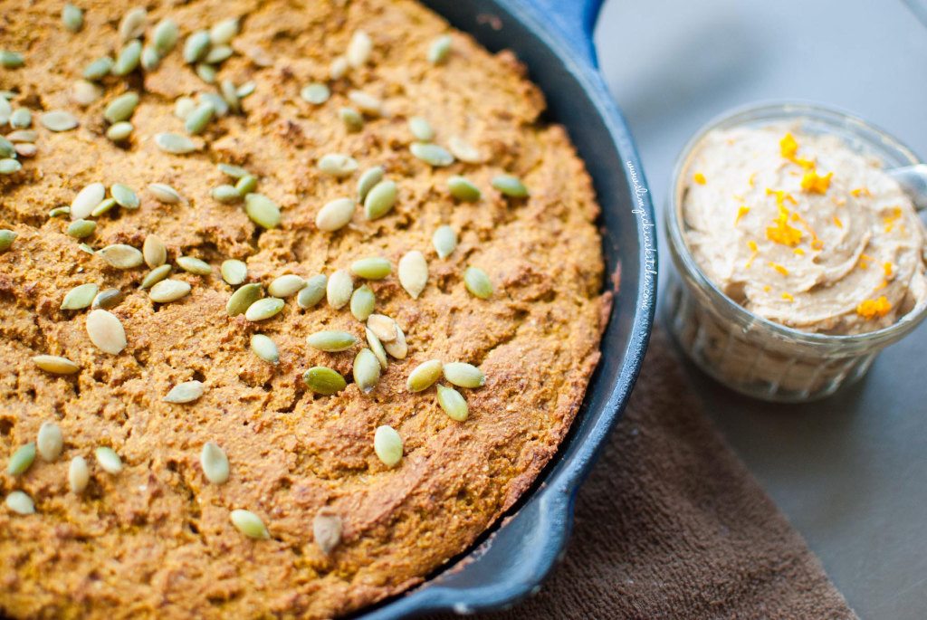 Pumpkin Cornbread w/ Whipped Gingerbread Butter * Slim Pickin's Kitchen