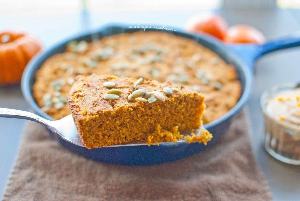 Pumpkin Cornbread w/ Whipped Gingerbread Butter * Slim Pickin's Kitchen