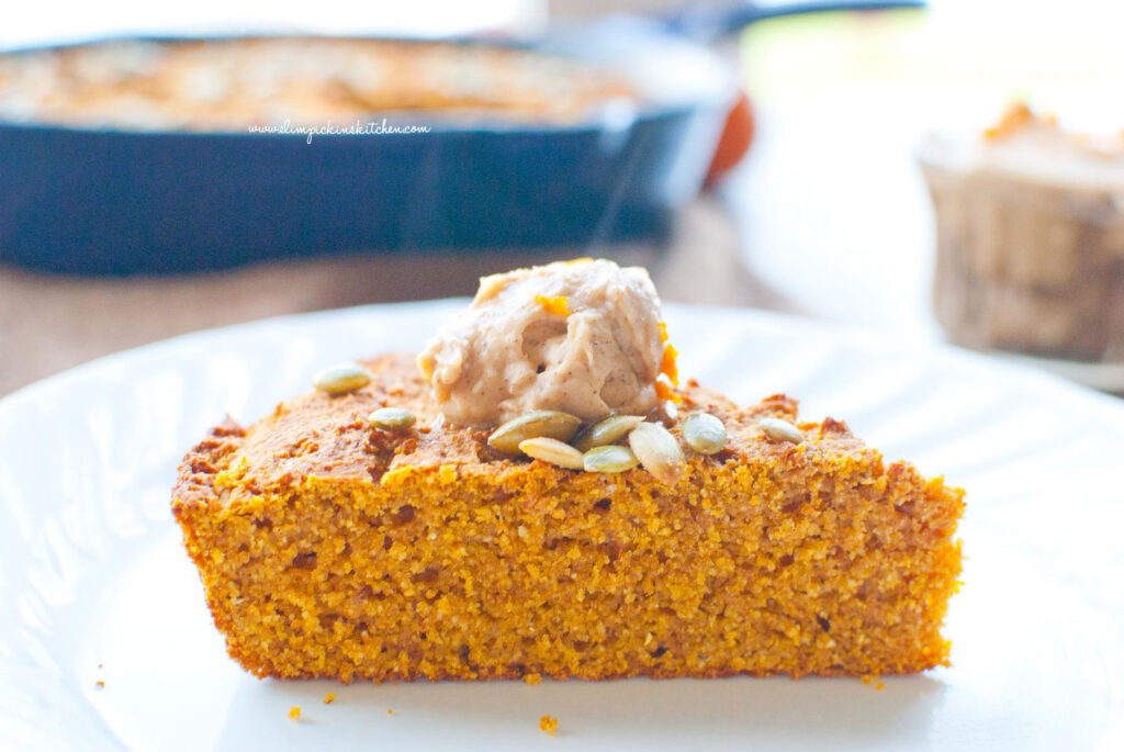 Pumpkin Cornbread w/ Whipped Gingerbread Butter * Slim Pickin's Kitchen