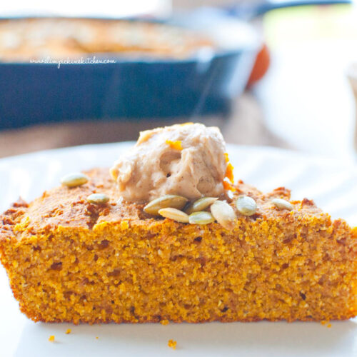 Pumpkin Cornbread w/ Whipped Gingerbread Butter * Slim Pickin's Kitchen