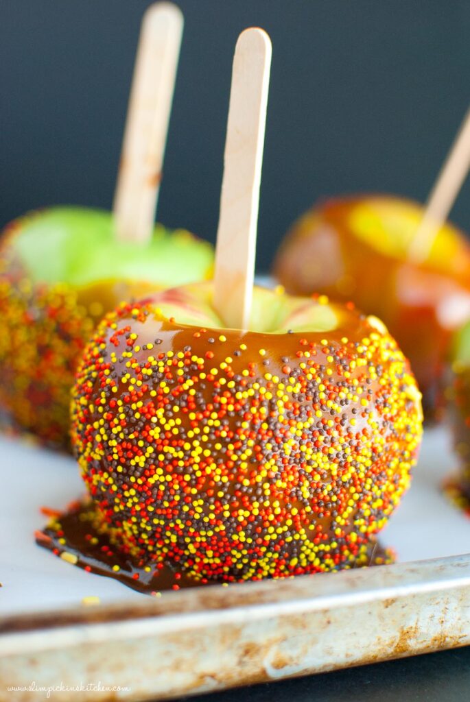 Vegan Biscoff Coconut Caramel Apples * Slim PIckin's Kitchen