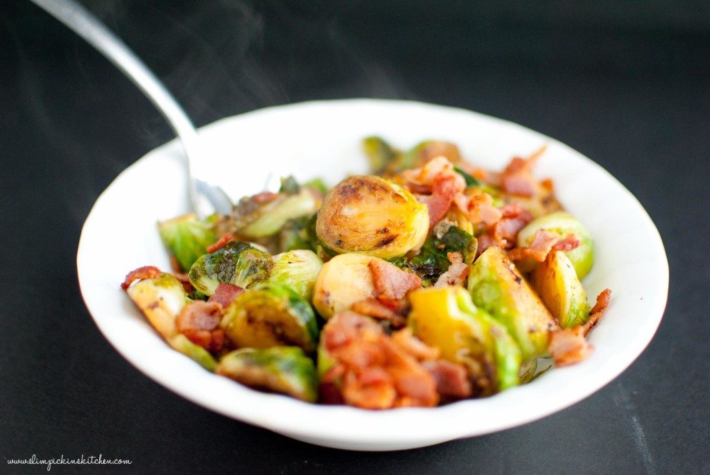 Apple Cider Glazed Brussels Sprouts * Slim PIckin's Kitchen