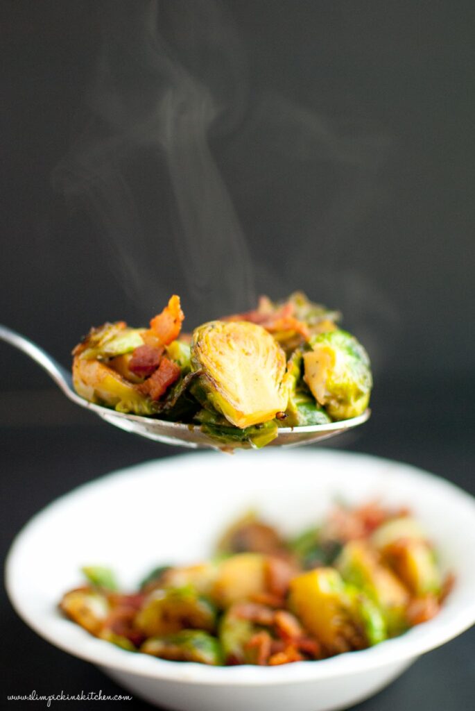 Apple Cider Glazed Brussels Sprouts * Slim PIckin's Kitchen