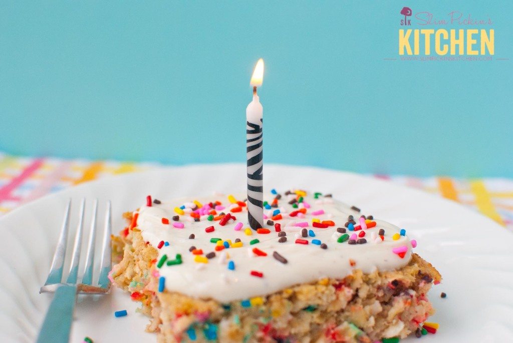 Funfetti Birthday Cake Breakfast Bake *  Slim Pickin's Kitchen