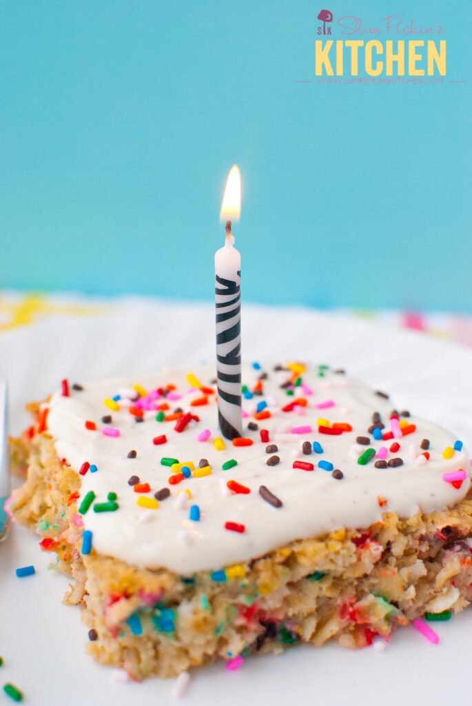 Funfetti Birthday Cake Breakfast Bake *  Slim Pickin's Kitchen