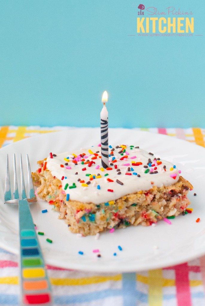 Funfetti Birthday Cake Breakfast Bake *  Slim Pickin's Kitchen