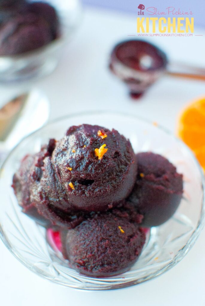 Simple Boozy Blueberry Sorbet * Slim Pickin's Kitchen