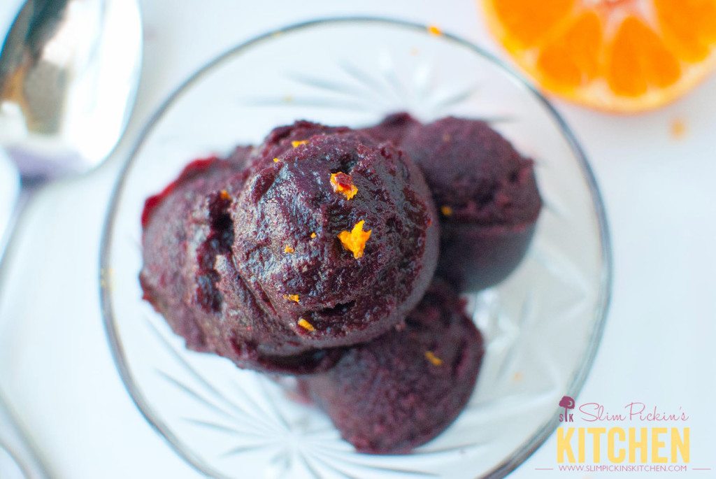 Simple Boozy Blueberry Sorbet * Slim Pickin's Kitchen