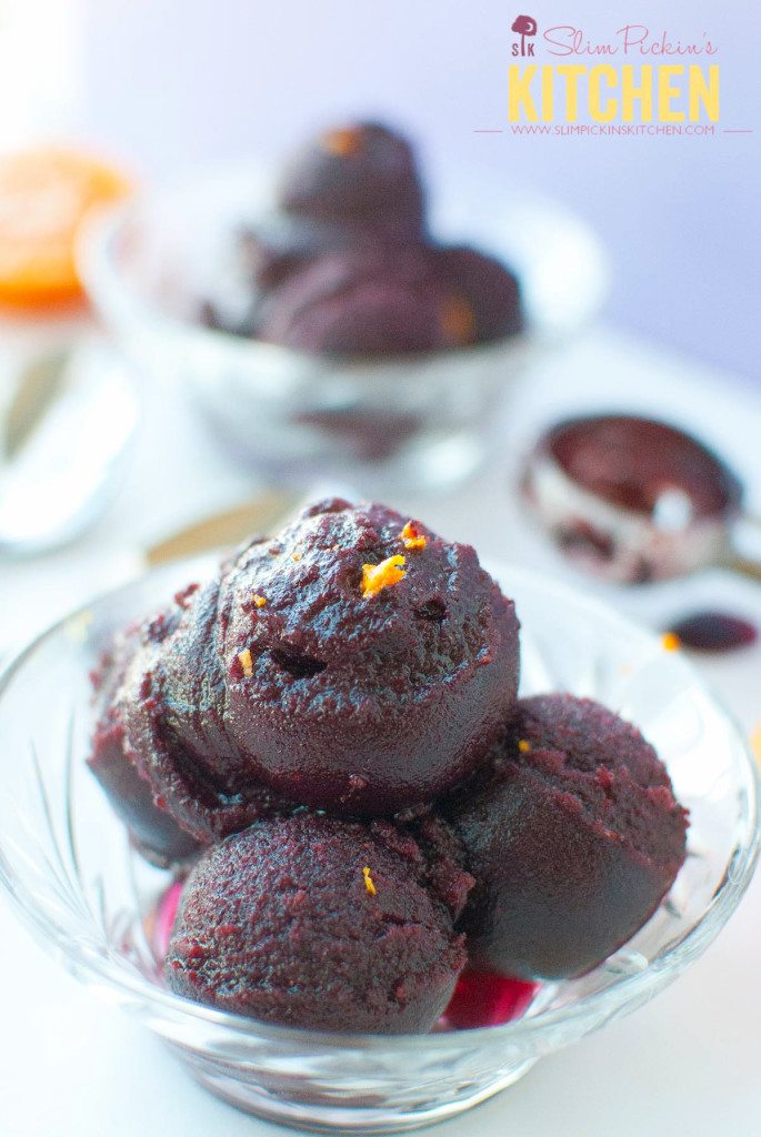 Simple Boozy Blueberry Sorbet * Slim Pickin's Kitchen