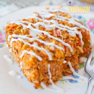 Carrot Cake Oatmeal Bake * www.slimpickinskitchen.com