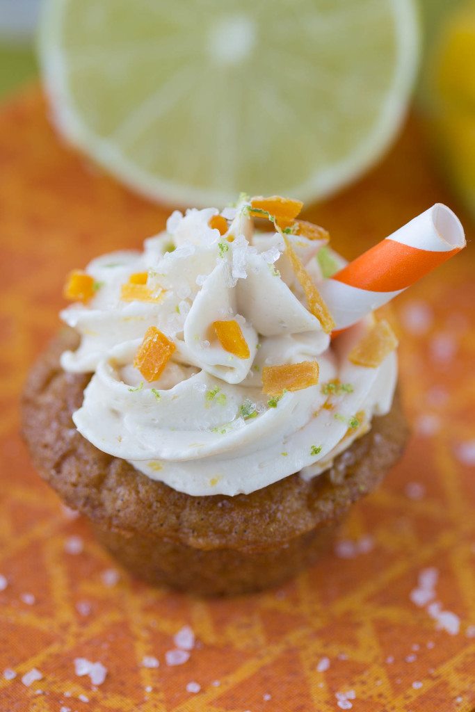 Mini Caramelized Mango Margarita Cupcakes: These gluten-free, grain-free, and refined sugar-free mango margarita cupcakes are insanely delicious, and you'd never know they were full of healthy, good for you ingredients! | www.slimpickinskitchen.com