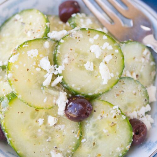 Cucumber Salad w/ Greek Vinaigrette