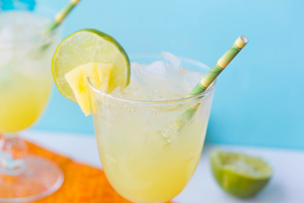 Pineapple Passion Fruit Vodka Spritzers: These passion fruit vodka spritzers are light and fizzy and are the perfect cocktail to sip on a hot summer day.