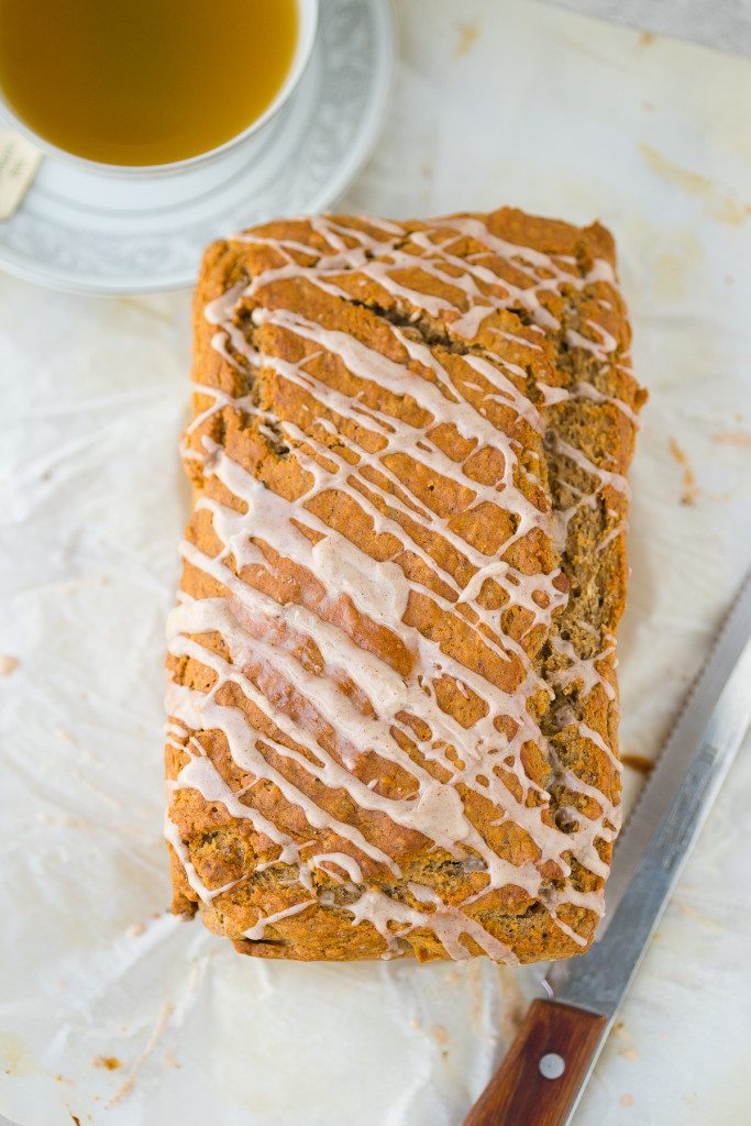 Chia and Chai Breakfast Bread: A seductively spiced, no-knead, easy to make bread recipe that's the perfect quick breakfast on a crisp fall morning! 