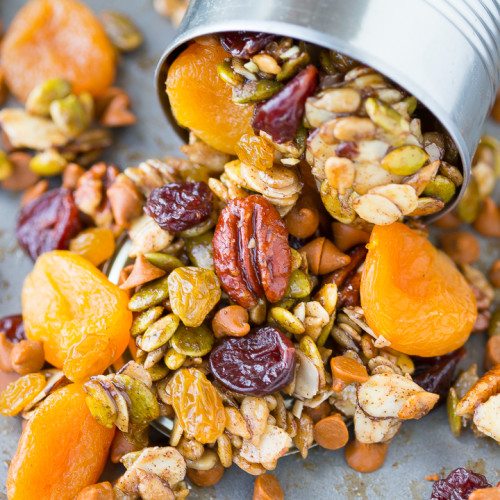 *My Maple Pumpkin Fall Harvest Trail Mix is salty, spicy, and sweet and is the perfect healthy homemade snack recipe for road trips or after school activities*