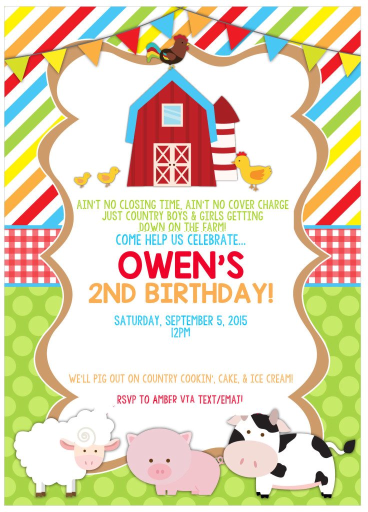 Owen's 2nd Barnyard Birthday Bash and a Pigs In Mud Cake!