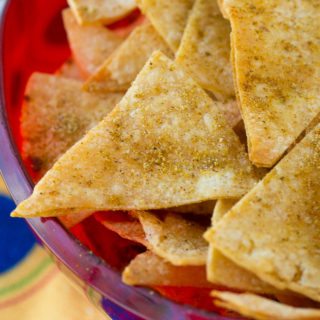 Healthy Homemade Cool Ranch Corn Chips are a healthy snack recipe that's reminiscent of the ever popular Cool Ranch Doritos, but you don't have to feel guilty about serving them to your kids!