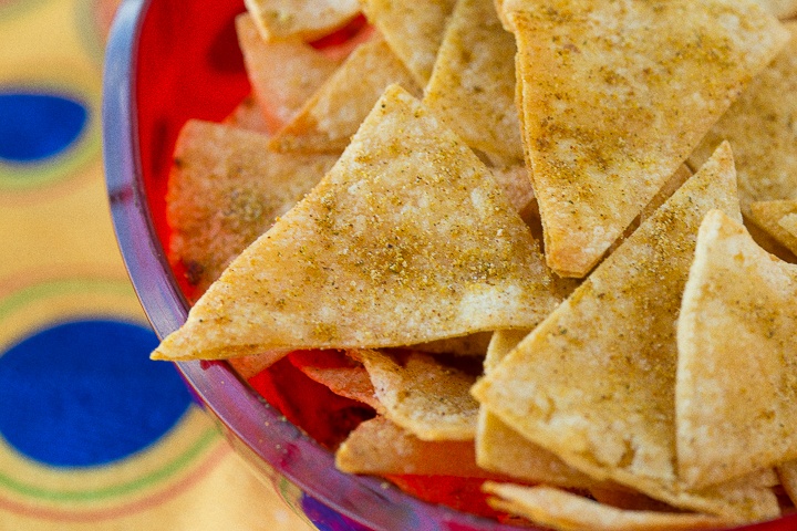 Healthy Homemade Cool Ranch Corn Chips are a healthy snack recipe that's reminiscent of the ever popular Cool Ranch Doritos, but you don't have to feel guilty about serving them to your kids! 