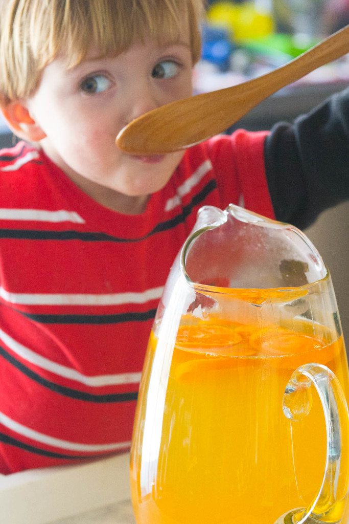 Home brewed Pineapple Orange Green Tea is crisp and cool with a hint of citrus and pineapple to get you ready for spring! Serve as is for a family friendly St. Patrick's Day, Mother's Day, or Easter drink or sassify it w/ a shot of rum or Irish whiskey. 