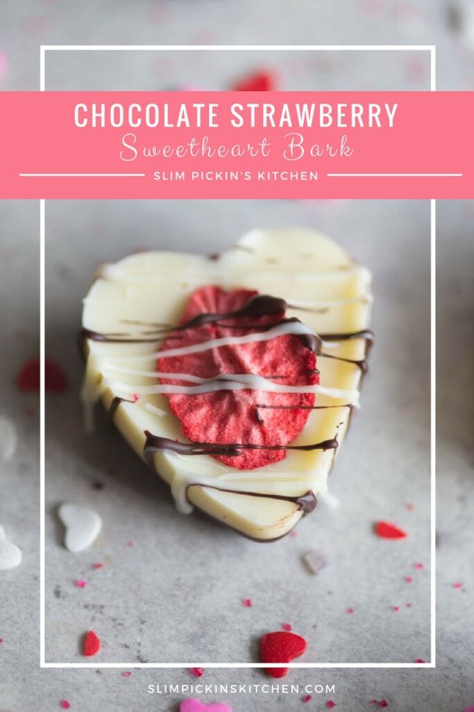 Chocolate Strawberry Valentine's Heart Sweetheart Bark