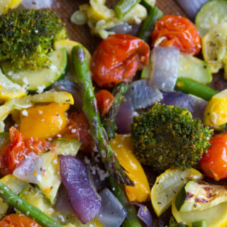 Lemon Parmesan Roasted Vegetables | Easy and Healthy Side Dish Recipe