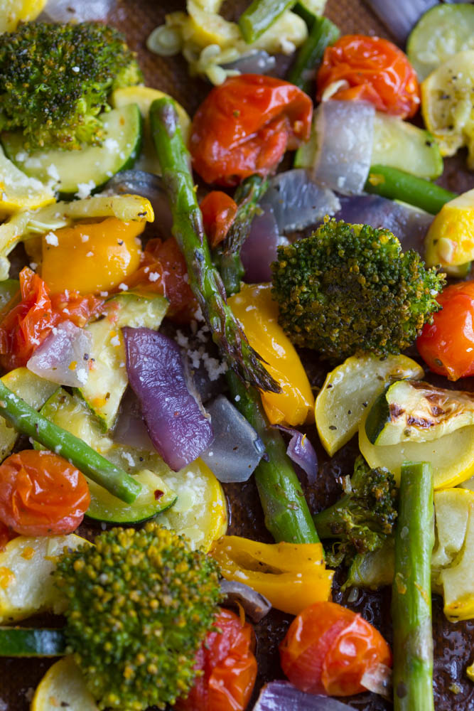 Lemon Parmesan Roasted Vegetables Easy Side Dish Recipe