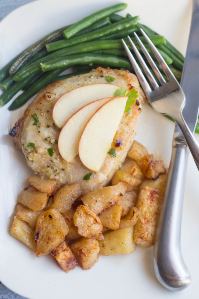 Sheet Pan Brown Sugar Pork Chops with Apples and Green Beans | Ministry Meals | Ministry Meals | Sheet Pan Suppers 