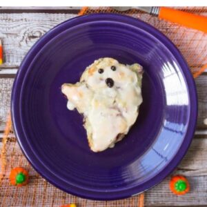 Bojangles copycat boberry biscuit cut into the shape of a ghost for Halloween